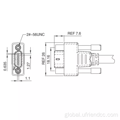 Waterproof IP67 Shielded 15p Molded Cable